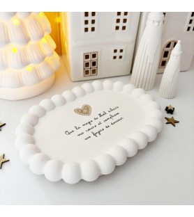 Coupelle ovale à message...