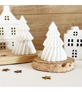 Duo de sapins décoratifs en...