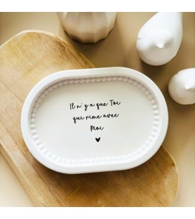 Coupelle ovale perlée...