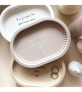 Coupelle ovale perlée...