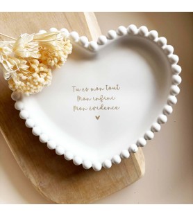 Coupelle perlée cœur « Tu...
