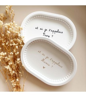 Coupelle ovale perlée –...