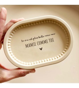 Coupelle ovale perlée –...