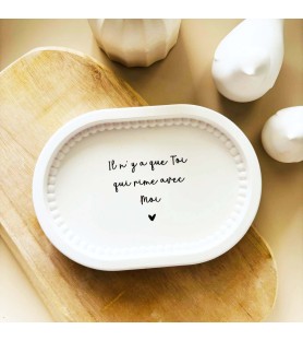 Coupelle ovale perlée – «...