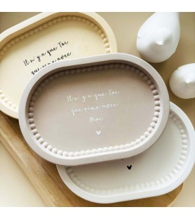 Coupelle ovale perlée – «...