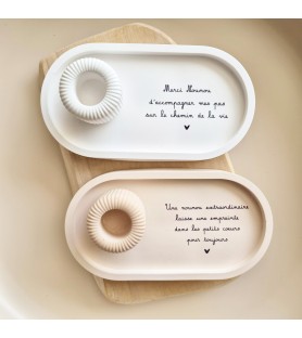 Plateau ovale artisanal &...