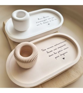 Plateau ovale artisanal &...