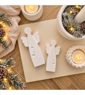 Lot de 2 anges de Noël en...