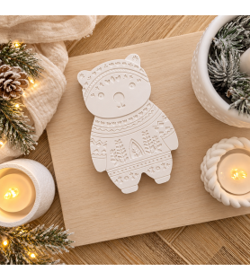 Ourson décoratif aux motifs...