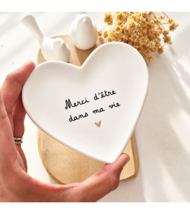 Coupelle cœur message Merci...