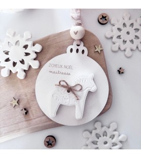 Boule plate en bois et...