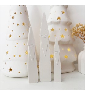 Lot de 3 Pères Noël en...