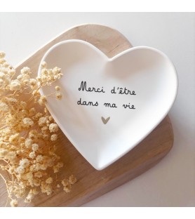 Coupelle cœur message Merci...